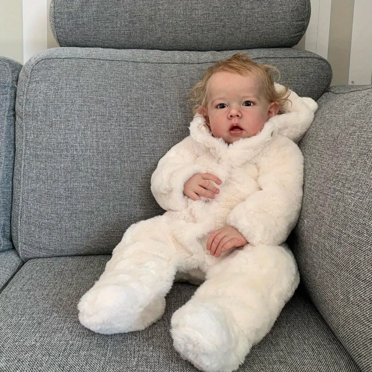 GUESSBELLY 70 CM Big Size Reborn Baby Doll Toy For Girl 3D Skin Hand Paints 28 Inch Princess Toddler Vinyl Limbs Cloth Body Realistic Blonde Toddler Art Baby