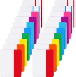 400 count 20 Sets Sticky Index Tabs 2 Inch Colored File Folder Tabs Flags Writable and Repositionable Labels for Pages or Book Markers, Reading Notes, Classify Files(400 Pieces,Style A)