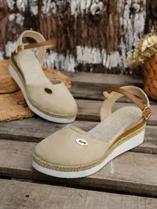 Women's summer new ankle-strap wedge platform sandals, closed-toe design, fashionable and comfortable daily casual sandals, suitable for casual outings and summer activities, an ideal choice for all-day comfort and support.