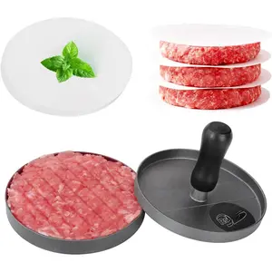 Burger Press with 100 Patty Papers Non-Stick  Hamburger Mold for Kitchen Grill BBQ