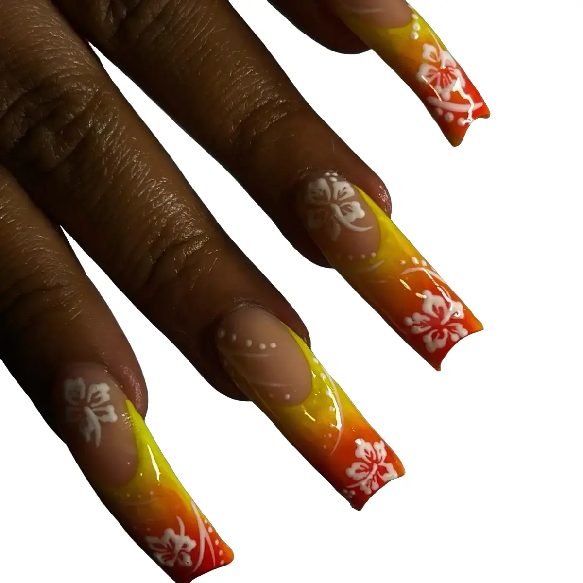Curved handmade presson nails + manicure at home + affordable presson nails + made with acrylic