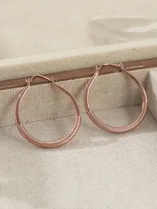 Copper Hoop Earrings Wire Wrap Hoops Copper Hoops Big Earrings Rustic Trendy Jewelry Large Hoop Earrings Large Hoops Bohemian Earrings