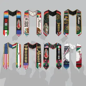 Mexican Graduation Sash, Graduation Stole 2026, Mexican American Flag Sash, Graduation Gift For Him and Her