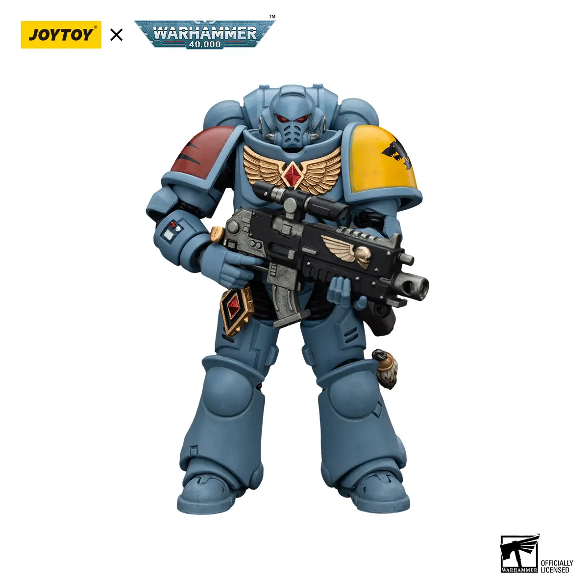 Joytoy 1/18 Space Wolves Intercessors Poseable Action Figure - Fully Articulated, High-Detail ABS-PVC Plastic, Unisex Humanoid Figurine Collectible, 12+ Ages, Birthday Gift