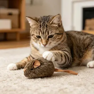 Smart Sound-Activated Cat & Dog Toy - Ultra-Realistic Plush Mouse for Boredom Relief & Interactive Play - Safe Chew-Resistant Material for Cats & Small Dogs outdoorfun