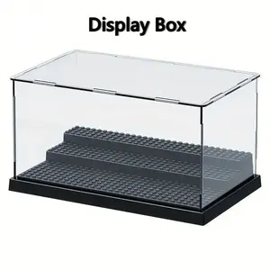 Acrylic Transparent Display Box, 1 Box Building Block Model Assembly Dust Cover, Character Toy Protective Display Cabinet, Collectible Figurines