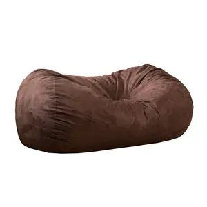 6.5 Foot Cylindrical Suede Bean Bag, Brown,High end and high-quality,Moisture absorbing and breathable, thick and wear-resistant, comfortable for prolonged sitting,Modern minimalist style,for Living Room or Bedroom couch furniture  outlet