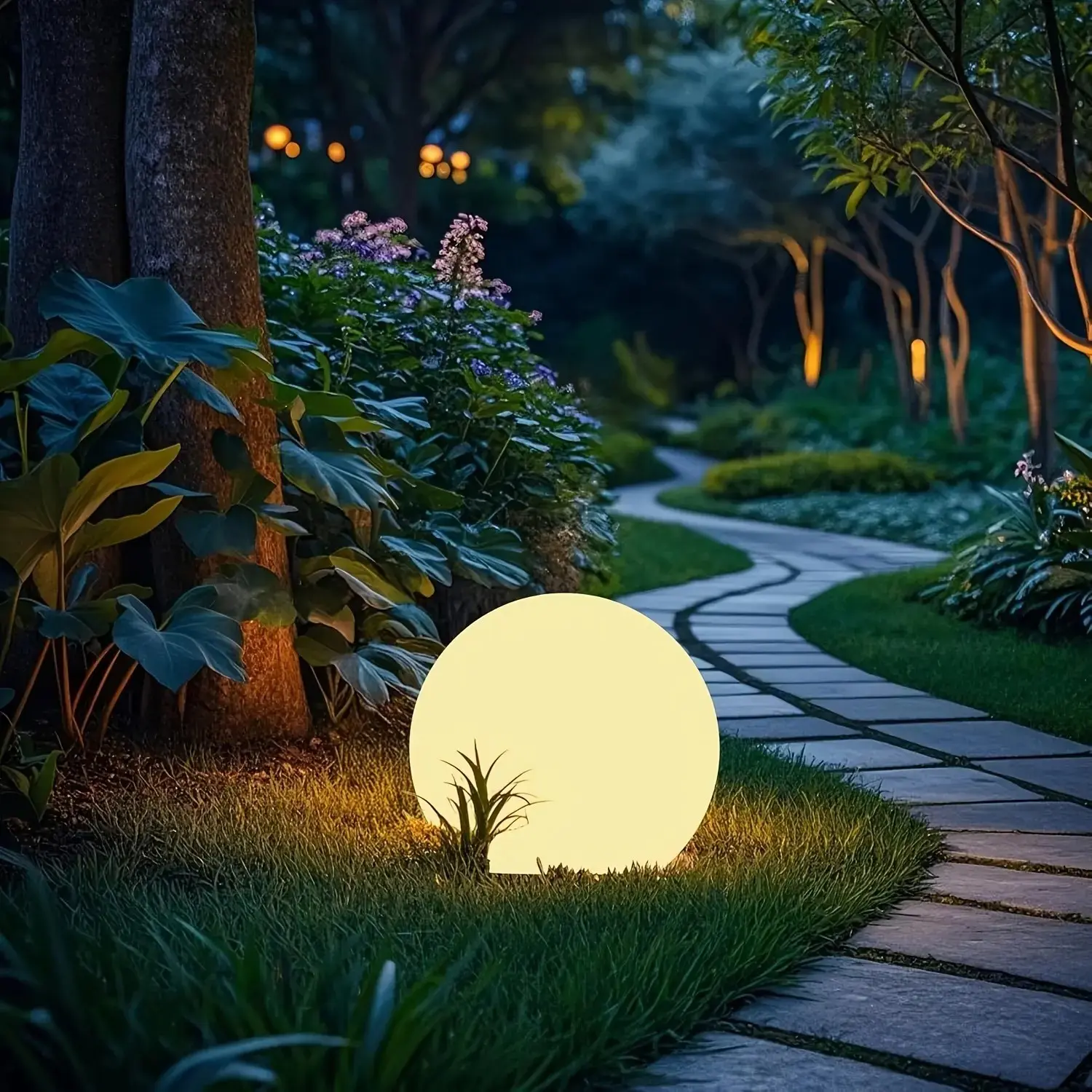 Outdoor Garden Lawn Lights, Waterproof Solar Ball Lamp with Remote, 16 RGB Color Changing Landscape Lighting, Patio Path Decor, Decorative Solar Lights, Solar Ground Lights, Solar Garden Lamps