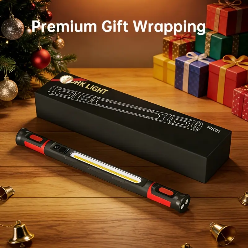Multifunctional Handheld LED Camping Flashlight - 4200mAh Rechargeable Portable Emergency Light, High-Brightness Lightweight Cordless Spotlight, USB Charging, Magnetic Base, Hook, Gift Box Packaging for Camping, Car Repairs