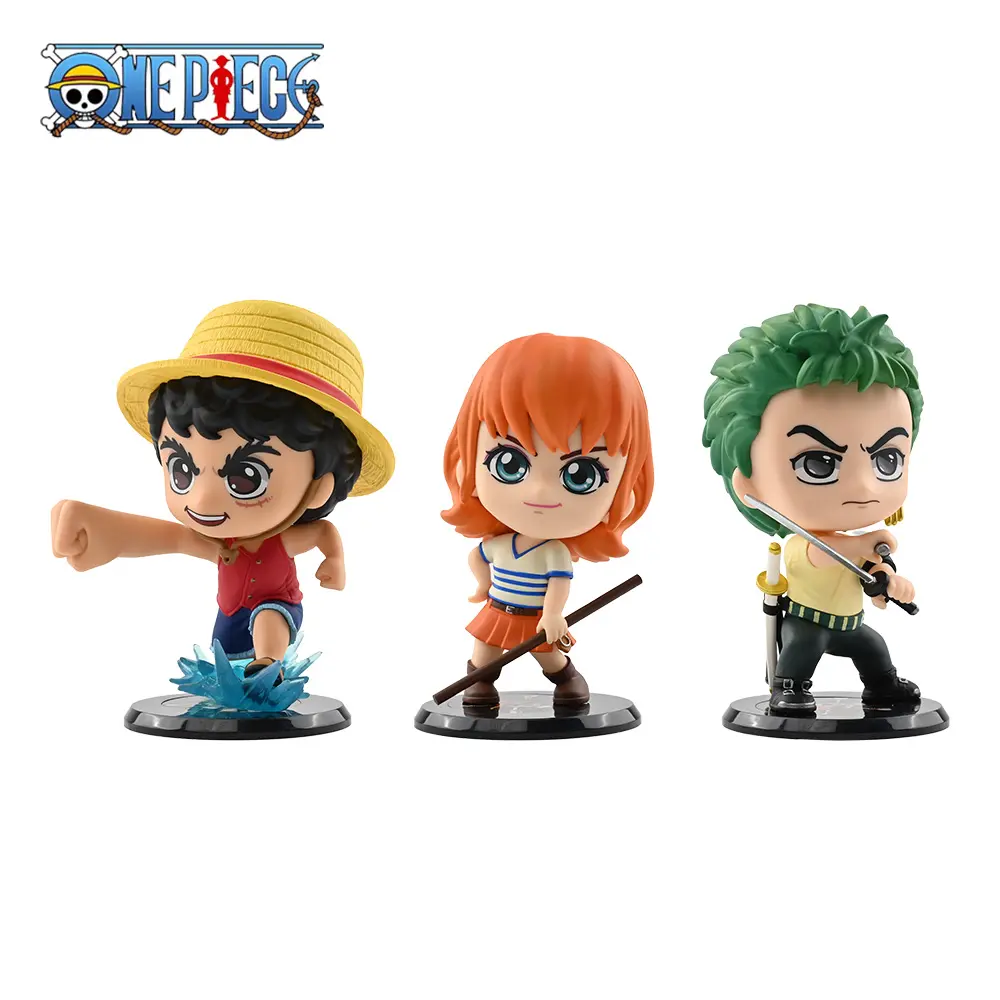 1PC Netflix Officially Licensed Luffy Zoro Nami Cartoon Cute Style Decoration Collectibles Random One collectible Figurine figures Party Supplies Favours Birthday Christmas Halloween Good Gift
