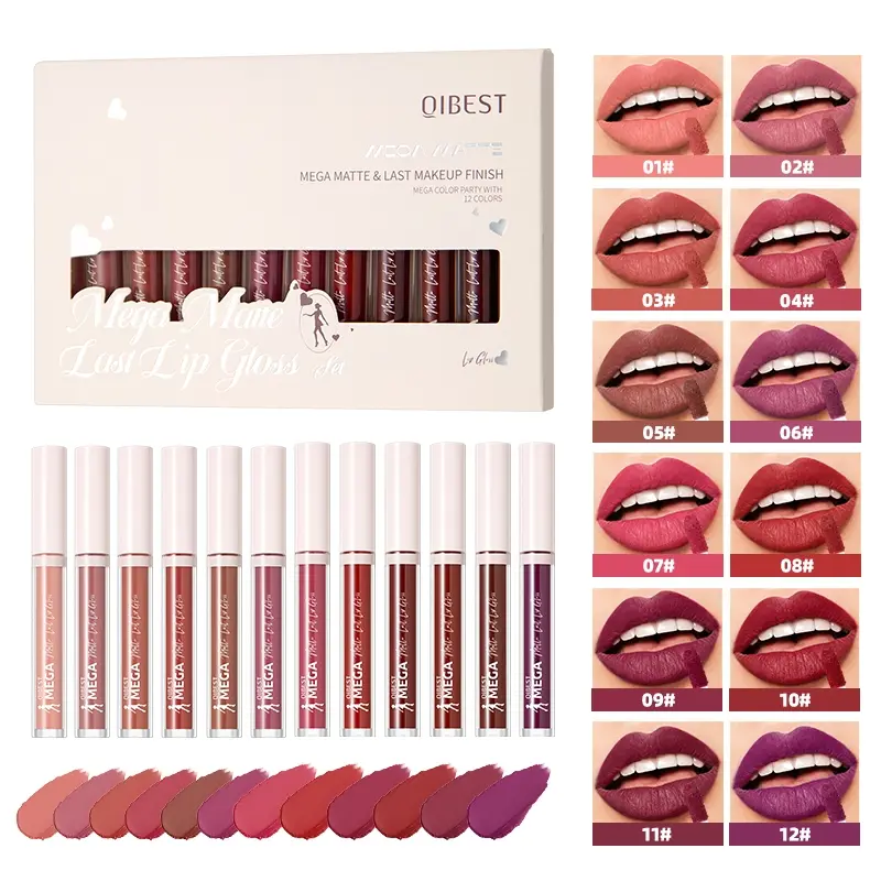 Matte matte lip gloss Intensely Pigmented with creamy and silky texture, waterproof and easy to apply, long-lasting and natural makeup effect without shedding Lip Products Makeup