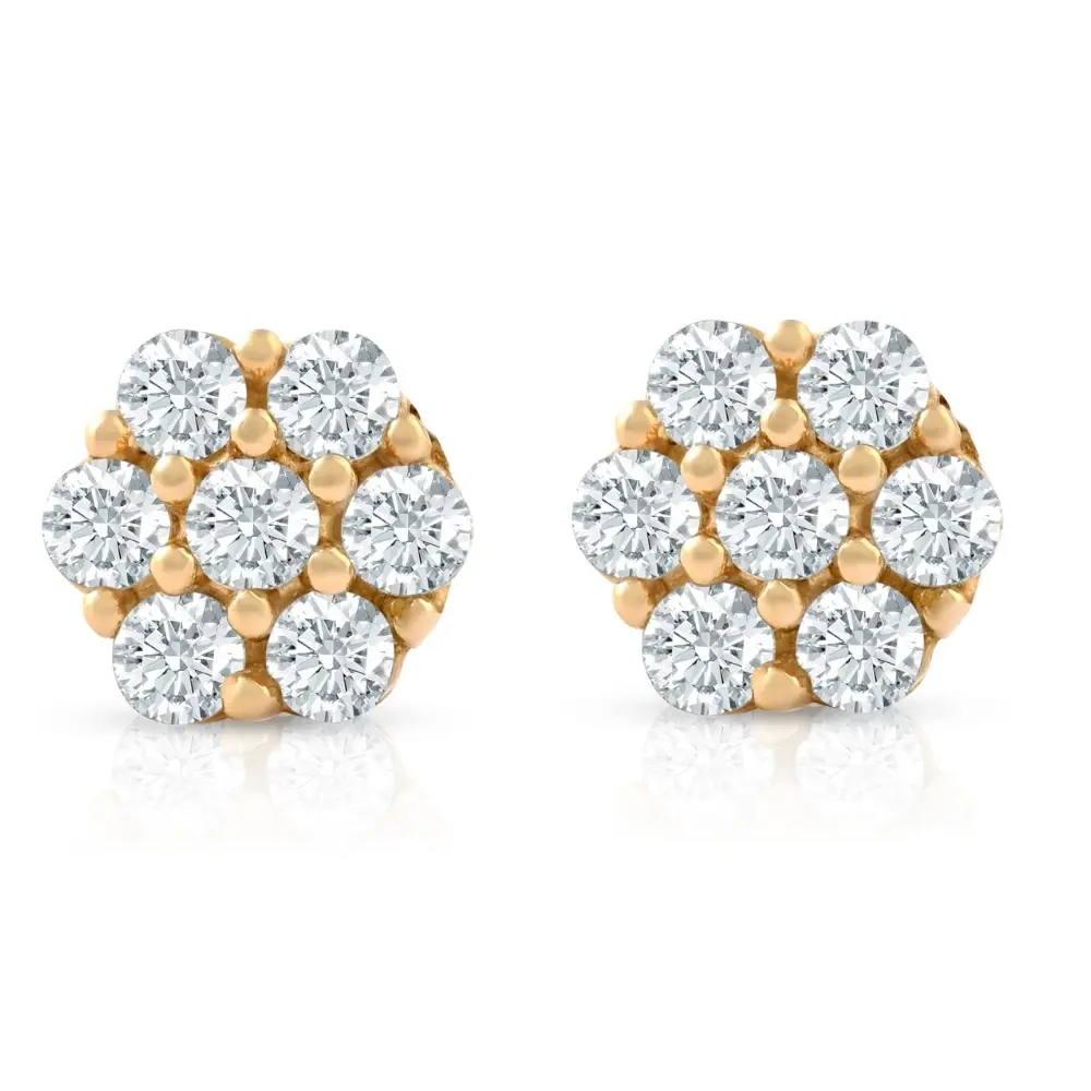 1/8Ct Diamond Studs Womens Earrings 10k Yellow Gold 1/8Ct Diamond Studs Womens Earrings 10k Yellow Gold