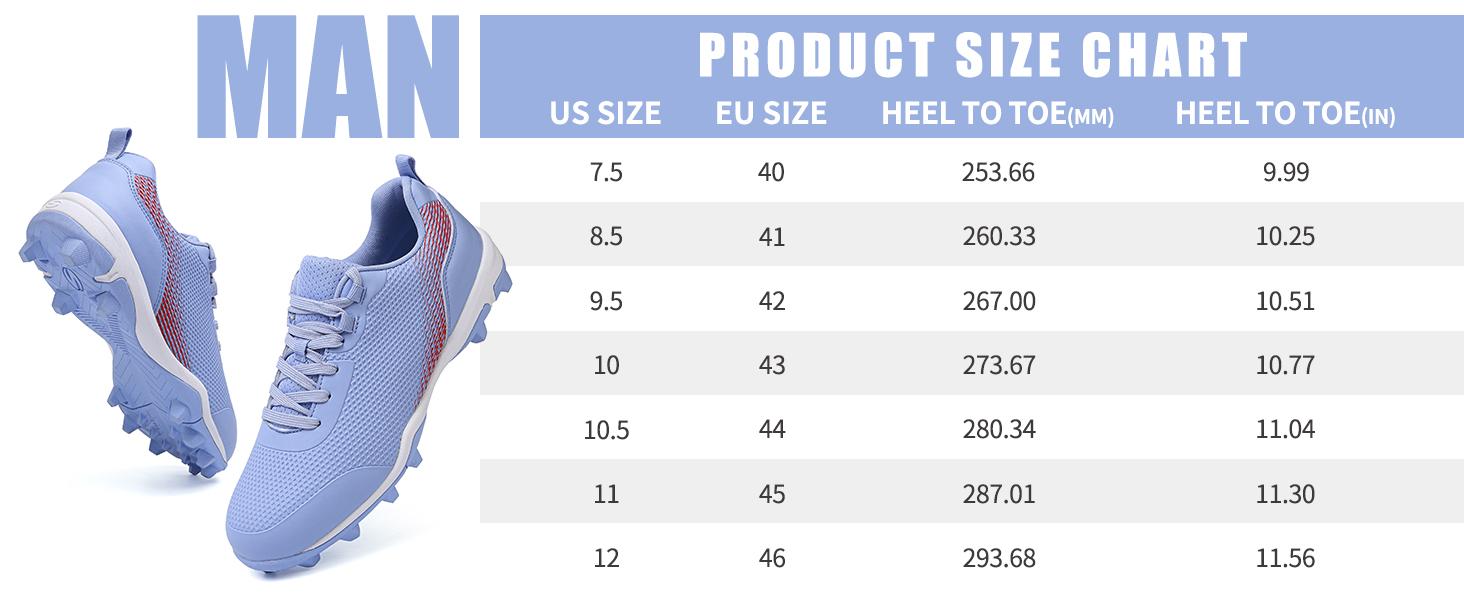 Baseball Cleats Men Molded Rubber Studs Mens Softball Shoes Turf Dirt Fields