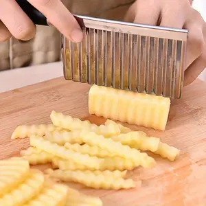 1pc Slicer for Food Truck, Upgrade Your Kitchen with This Versatile Steel Potato & Cucumber Slicer!