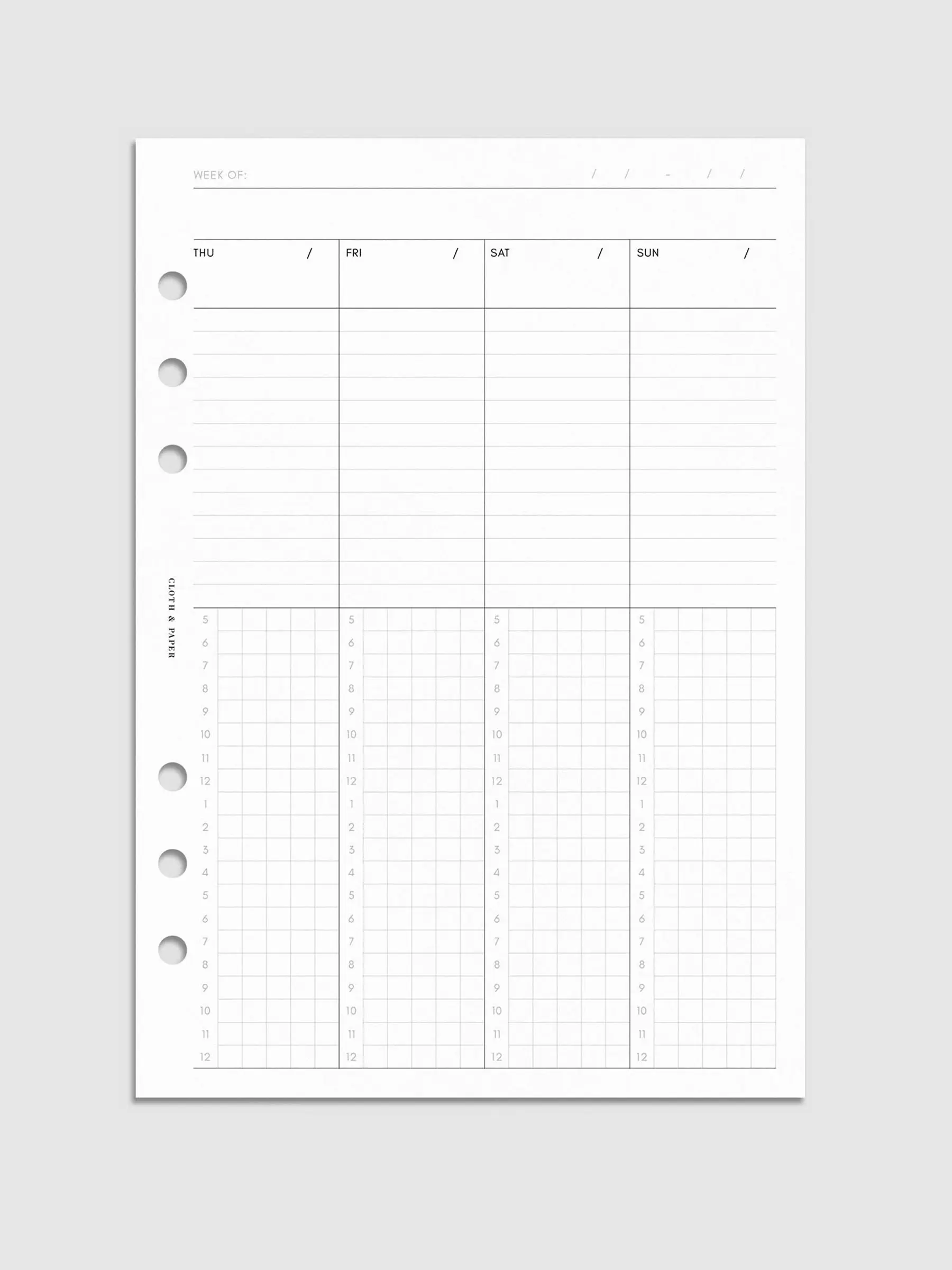 Weekly Schedule Planner Inserts | Monday Start Weekly Schedule Planner Inserts | Monday Start