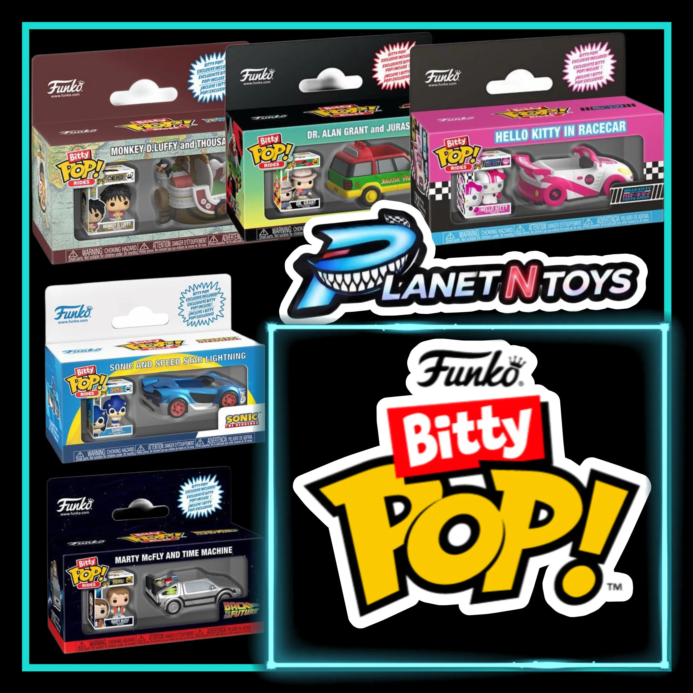 Funko Bitty Pop! Ride Assorted Models Characters with Racecar Funko Bitty Pop! Ride Assorted Models Characters with Racecar