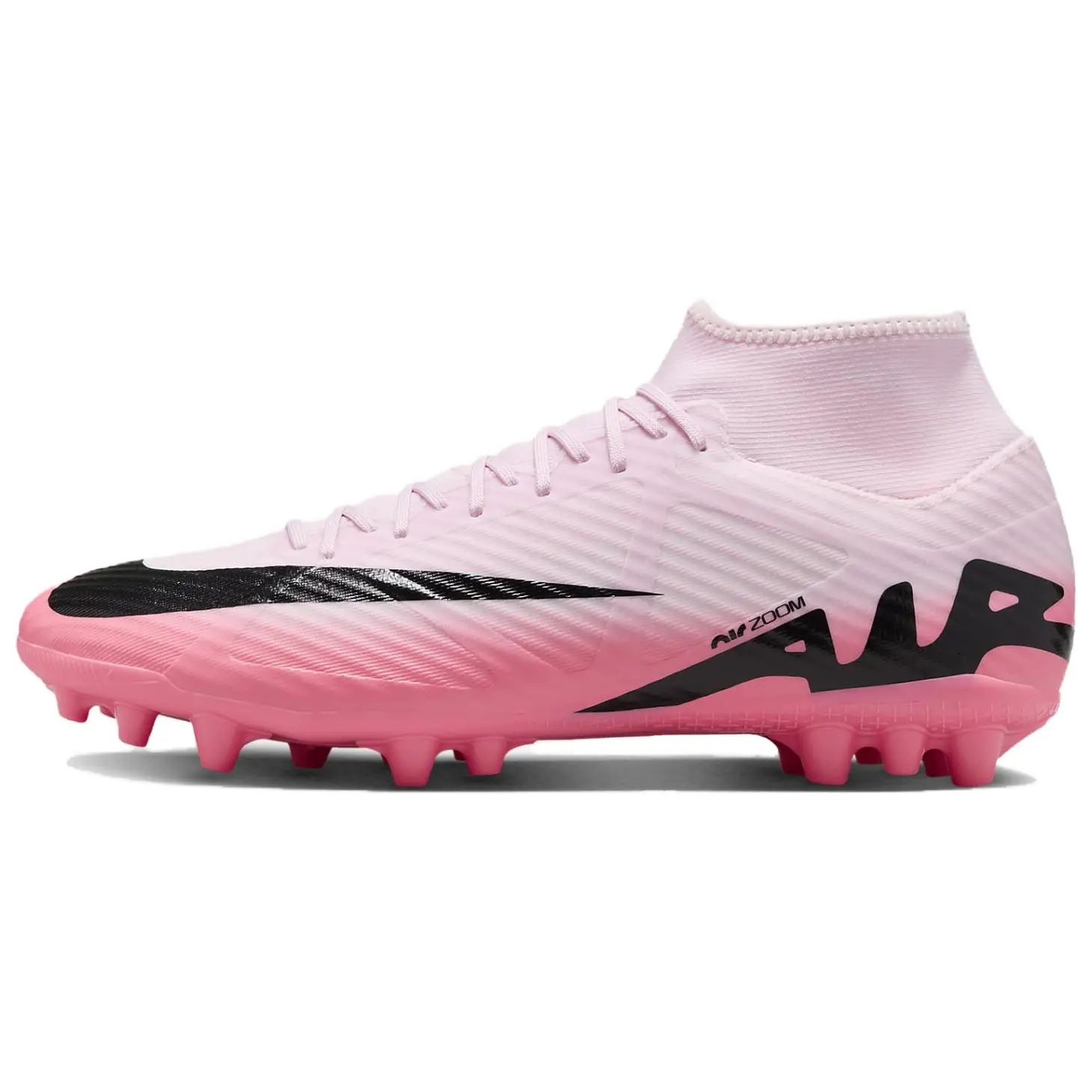 Nike Mercurial Superfly 9 Academy AG Pink Foam Black Durable Non-slip Soccer Cleats Men's DJ5622-601