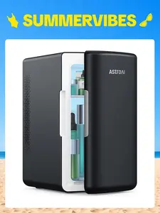 AstroAI 6 Liter/8 Cans Capacity  Portable Mini Fridge Ease Of Handling with 110V AC/12V DC Power Cables, 1500W Refrigeration Function For Home And Car Use