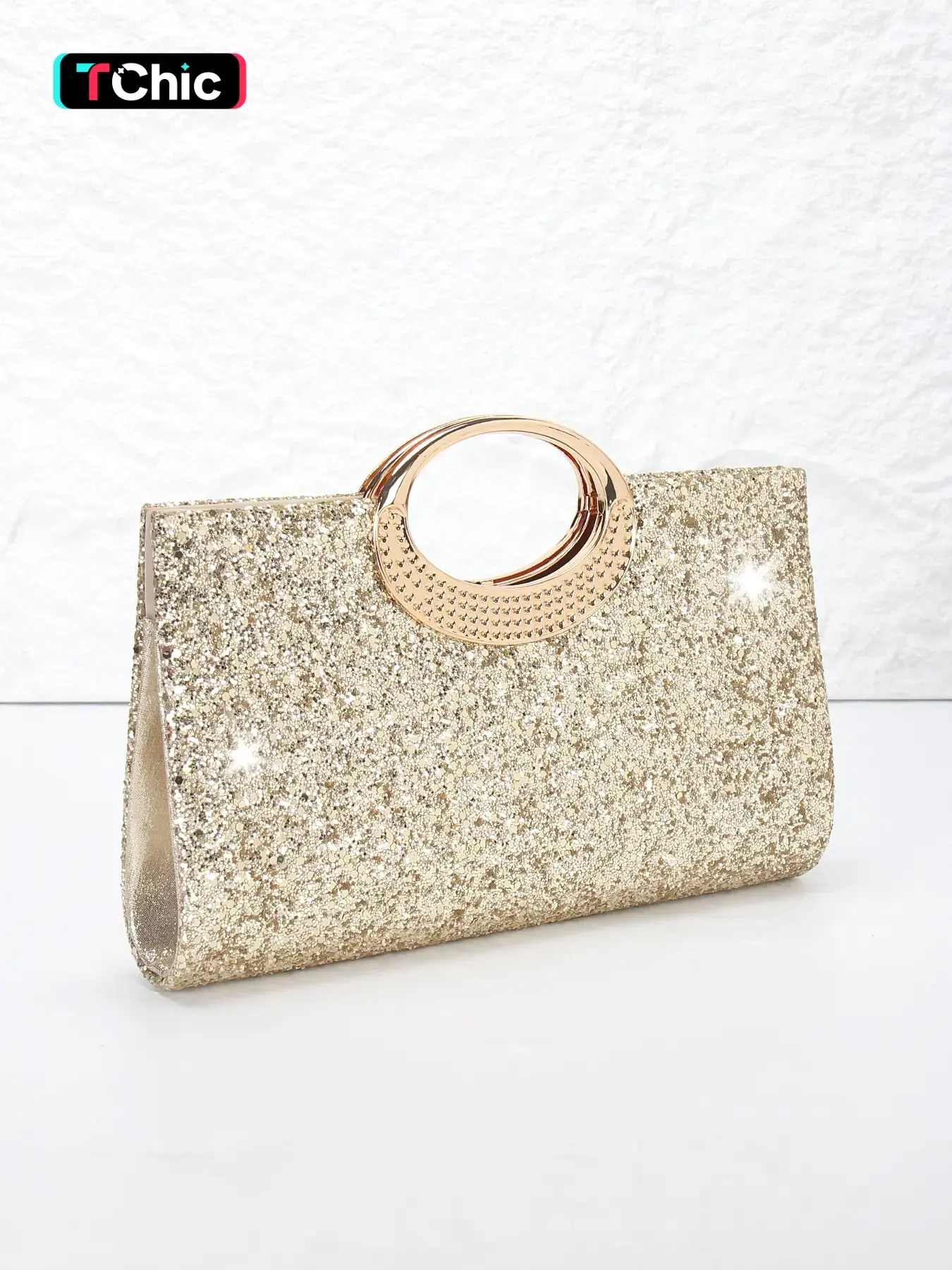 Sequin ladies evening bag, clutch, Fashionable Embellished Clutch, handbag with long chain can be replaced with shoulder crossbody bag, suitable for weddings, parties, banquets, gifts, Elegant Stylish Purse
