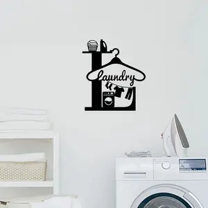 Abstract Laundry Room Wall Art Sign, Vintage Metal Sign, Home & Office Decor, Multi-Purpose Hanging Decoration for Living Room, Bedroom, Kitchen, Cafe, Bar, Farmhouse