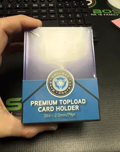 Trading Card Toploaders - Hard Plastic Card Protectors for Collectible Safekeeping and Organization, Card Protectors Hard Plastic