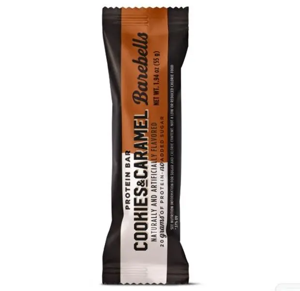 Barebells Protein Bars with 20g High Protein, 1.9oz Bars, Cookies & Caramel - 4 Count