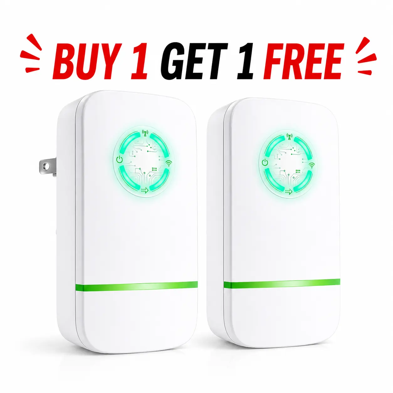 [Buy 1 Get 1 Free] Plug-in Device |   US Plug, Compact with Indicator Light |   90-250V for Home & Office