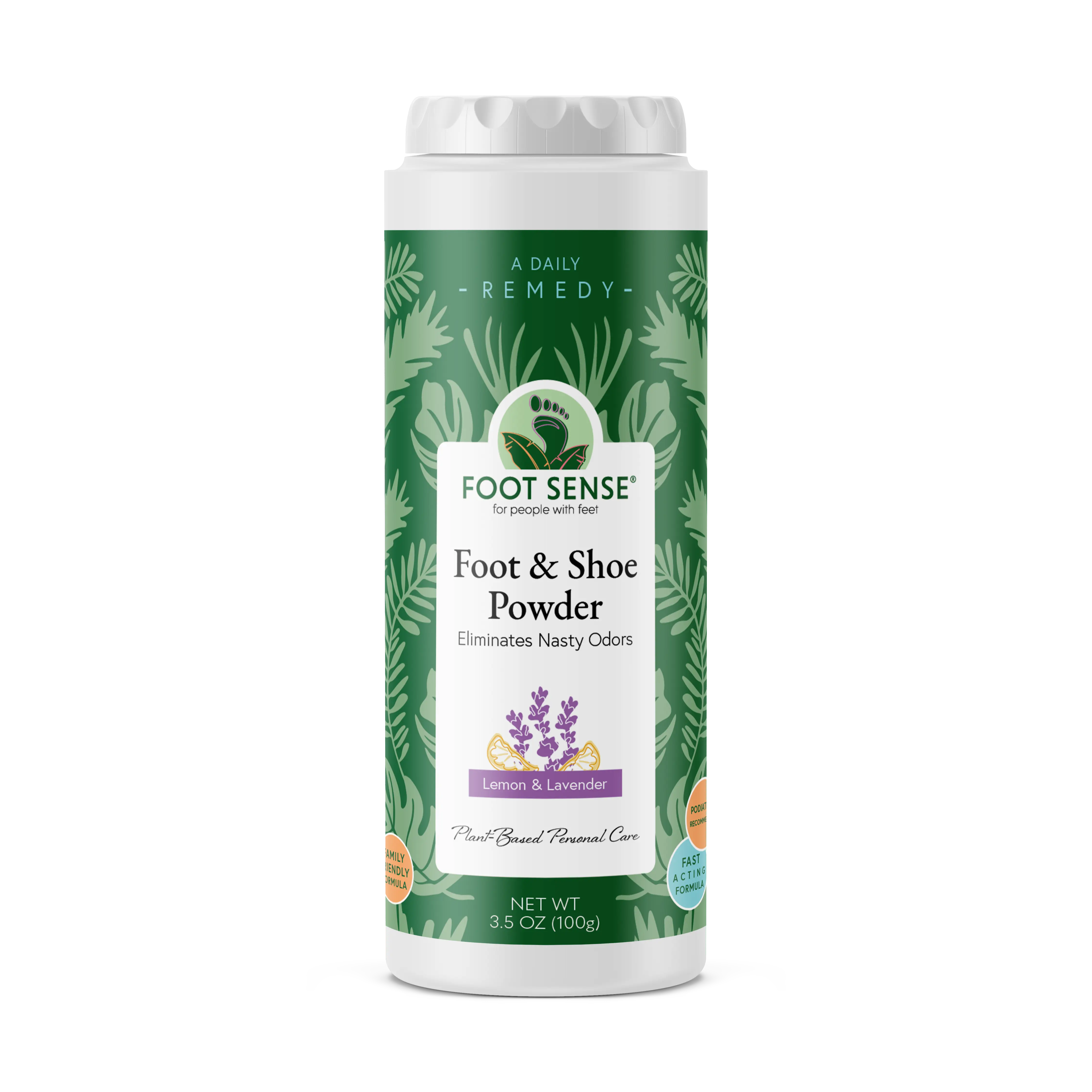 FOOT SENSE All Natural Smelly Foot & Shoe Powder - Foot Odor Eliminator lasts up to 6 months. Natural formula for smelly shoes and stinky feet. Protects disinfects & deodorizes Long Lasting Daily Fungus
