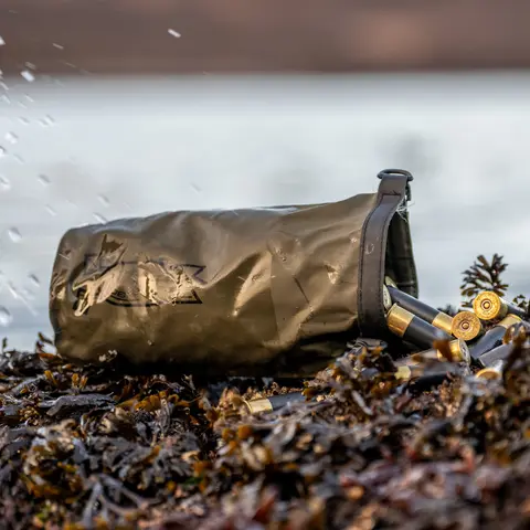 Dive Bomb Industries Waterproof Shell Pouch - 2L Roll-Top Home Organizer Storage Bag, Heavy-Duty Clip, Interior Zippered Pocket, Compact Lightweight Design, RF-Welded Seams, Sewn-In Nylon Web Strap for Hunting Pouch Storage Bags