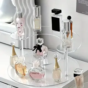 Acrylic Perfume Display Stand, Modern Design Multi-Layer Organizer, Transparent Makeup Sample Holder, High-Quality Storage Solution, Cosmetics Organizer Storage