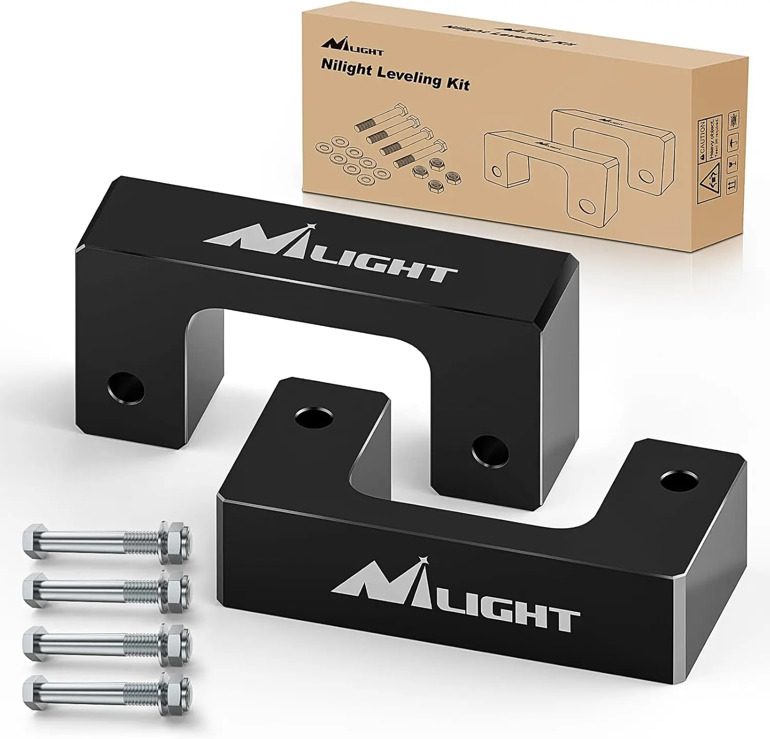 Nilight 2.5" 6061 Aluminum Alloy Truck Leveling Kit - Automotive Repair Kit with Front Lift Spacers, Hardware Screws for 2007-2023 Chevy/GMC Avalanche, Silverado, Suburban 1500, Tahoe, Sierra, Yukon XL1500