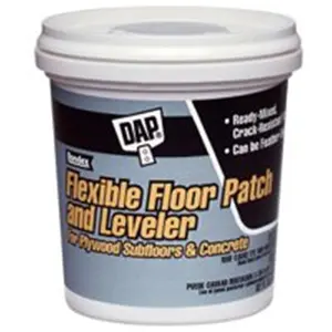 Dap Readymix Floor Leveler - 1 Qt Latex-Based, Flexible Floor Patch, Crack-Resistant for Plywood Subfloors/Concrete Surfaces