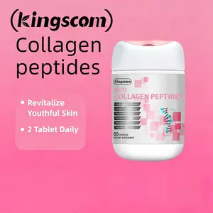 Kingscom Premium Collagen Peptides Complex, Hyaluronic Acid + Biotin + Vitamin C Blend, All-in-One Dietary Supplement for Beauty, Fitness and Healthcare, Deep Skin Hydration, Anti-Aging Wrinkle Care & Body Wellness Maintenance