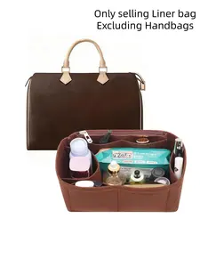 Felt Purse Inserts for Speedy 25-35, Handbag Inner Bag, Makeup Travel Purse Storage Tote Bag Accessories, Bag Organizer Insert, Liner Storage Bag for Speedy/neverfull, Handbag Organizer Insert, Purse Organizer Insert for Luxury Handbag & Tote Bag