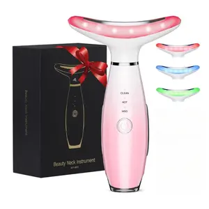 3 Color Facial & Neck Face Massager, 1 Box Portable Vibrating Neck & Face Massager Tools, Electric Facial Skin Care Tool, Facial Beauty Massagers, Skincare Products, Vibration Machines, Facial Beauty Instrument, Facial Beauty Instrument Face Scrubber
