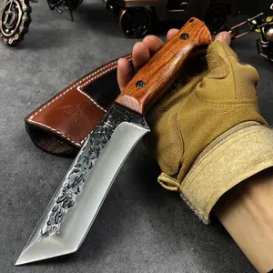 Portable Outdoor Knife, 1 Count High Hardness Knife with Sheath, Multifunctional Knife for Camping, Kitchen, Home Use, Survival Tools