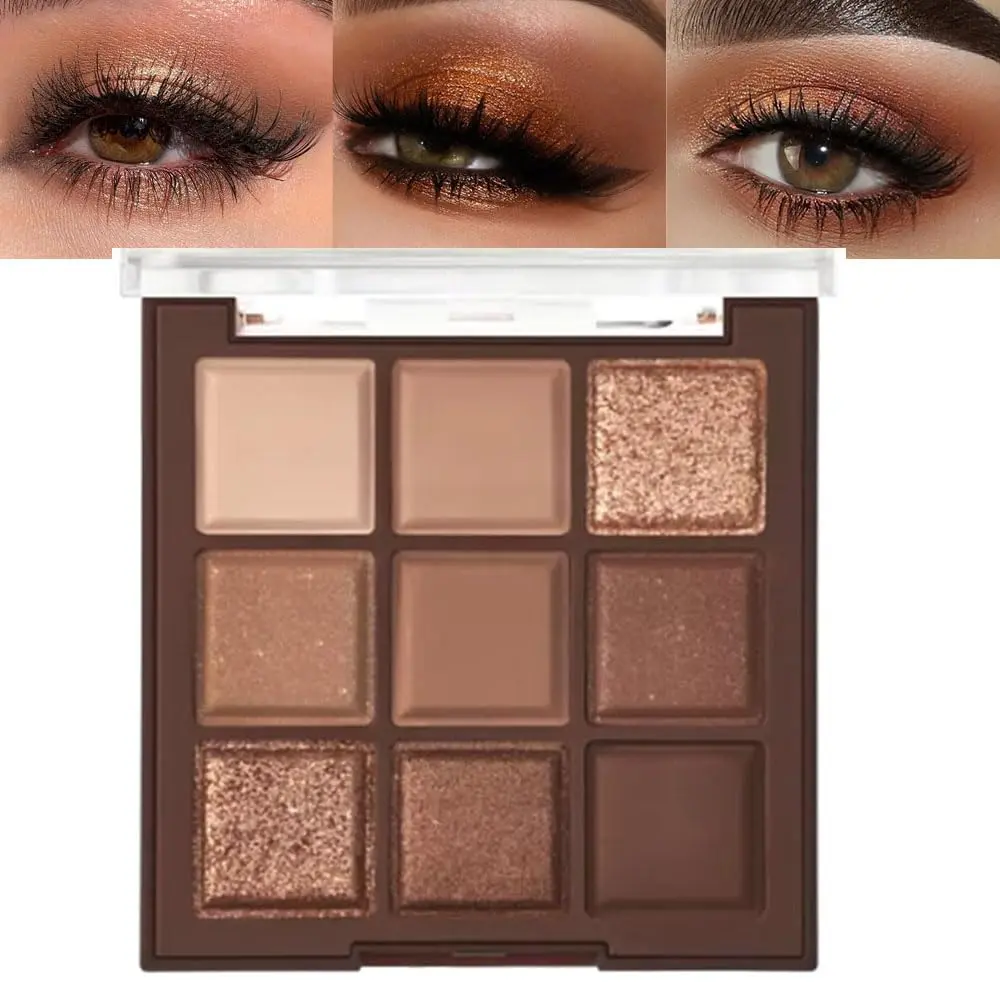 Neutral Nude Brown Smokey Eye Shadow Palette,Rose Gold Bronze Naked Cream Eyeshadow Palette Makeup,Natural Eyeshadow for Eyes Long Lasting Naturing-Looking Gift for girls