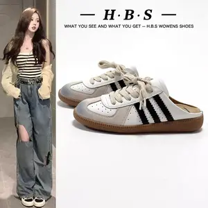 Baotou Half Slippers Outdoor Wholesale Summer New Retro German Training Shoes Women Thick Sole Backless Slip-On Lazy Shoes Girl Footwear 2 Inch Makapal Bathroom Onyx clogs Dance clogs