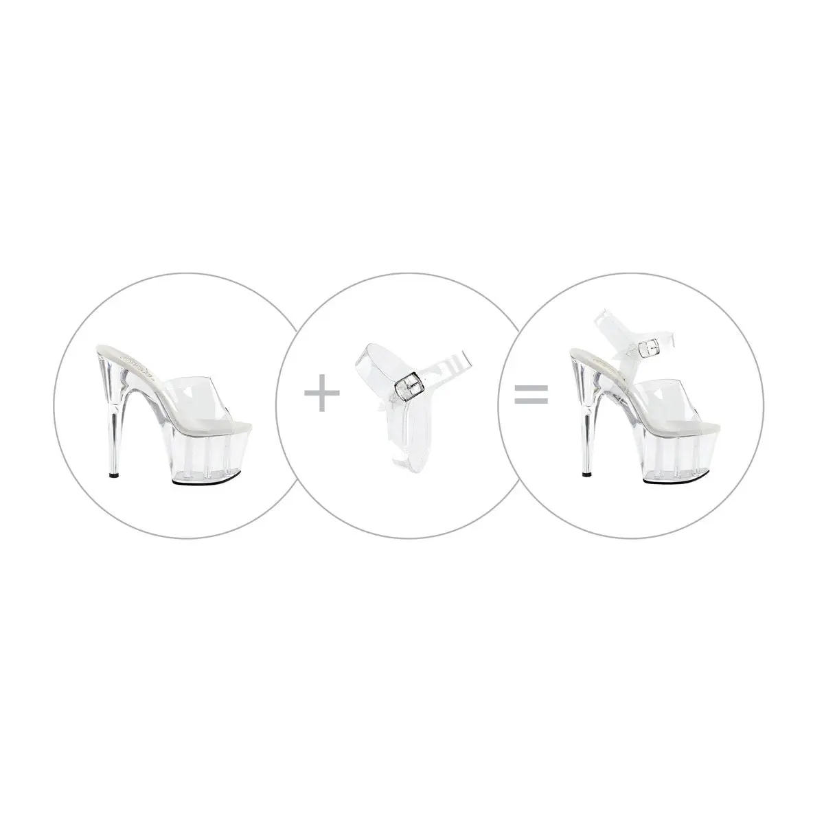 Transparent Detachable Ankle Straps with Shoelace Tie - Invisible Shoe Straps for a Secure Fit on Heels, Perfect for Performance or a Night Out, Invisible Straps, Extended Wear