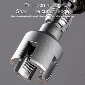Integrated Internal & External Pipe Threading Tool, Hand Tools, Electric Drill Compatible Pvc Pipe Threader Kit, 1/2" and 3/4'' Internal External Rethreading Maker (Upgrade, 1/2"+3/4")