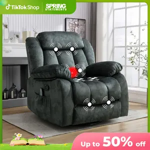 Ebello 35" Wide Massage Swivel Manual Rocker Recliner with Heat and Vibration, Comfort,Grey Chair Circles Ebello 35" Wide Massage Swivel Manual Rocker Recliner with Heat and Vibration, Comfort,Grey Chair Circles