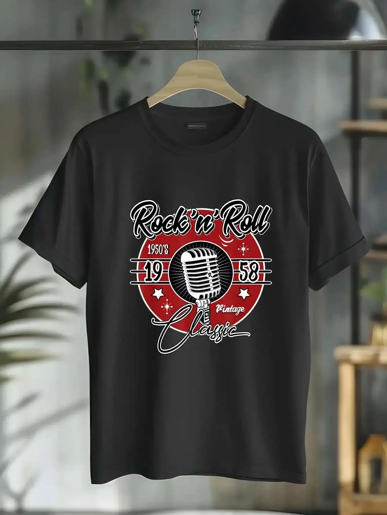 Unisex Soft 100% Cotton Retro 1950s Sock Hop Rockabilly Graphic Tee, Classic Greaser Doo Wop Old School Short Sleeve Casual Top, Vintage Throwback Apparel For Summer Beach Party Holiday Daily Outfits For Men Women