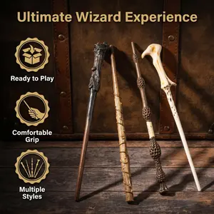 Fantasy Resin Magic Wand Movie Prop with Magical Mist Effect - Stress-Relieving Toy, Halloween Role-Playing Accessory for Children (Toys & Hobbies Gift, Magic Kits & Accessories)