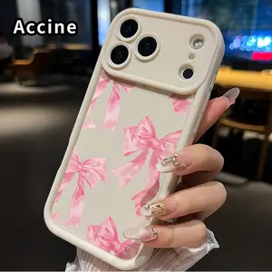TPU Case for iPhone 17 Pro Max 17 Air Romantic Bows Full-body Camera Protection Rugged Durable Slim Silicone Phone Cover