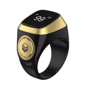 2026 IQibla Smart Zikr Ring Praise Tasbih Tally Electronic Digital Counter for Muslims Prayer Time Vibration Reminder Waterproof