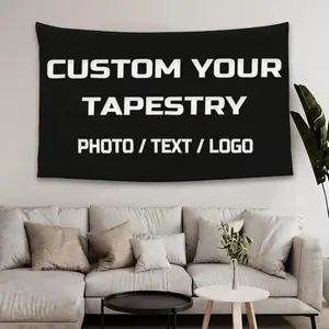 Custom Tapestry – Personalized Wall Hanging Banner with Your Photo, Text or Logo – Customize Fabric Sign for Bedroom, Dorm, Office, Events or Gifts