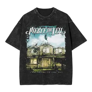Pierce The Veil T Shirts, Hip Hop Cotton Harajuku T-Shirt Pop Punk Band Music for Men Women Tops Streetwear Printed Tees Gift for Fans