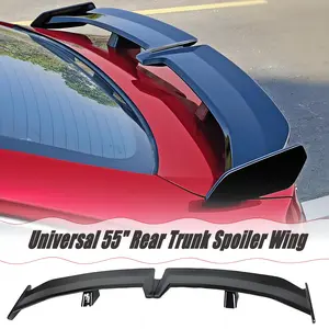MUSAISI Universal 55" Rear Trunk Spoiler Wing For Sedan Coupe GT Racing Spoiler DeckLid Lip Exterior Accessories
