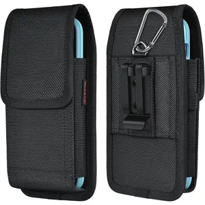 Phone Holster for Belt with Metal Clip and  Closure Compatible with  16/15/14/13/12 Pro and Non-Pro, Galaxy S25 S24 S23 S22 for Everyday Protection, M-Black