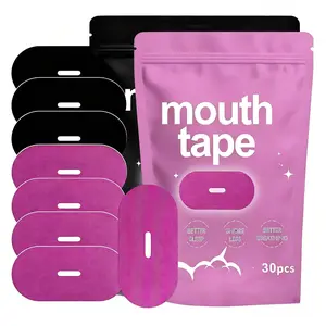 Mouth Tape for sleeping, one month supply, mouth tape, black, pink, gentle, adhesion & 30 Strips, Anti Snoring Sticker Snoring Relief Sticker